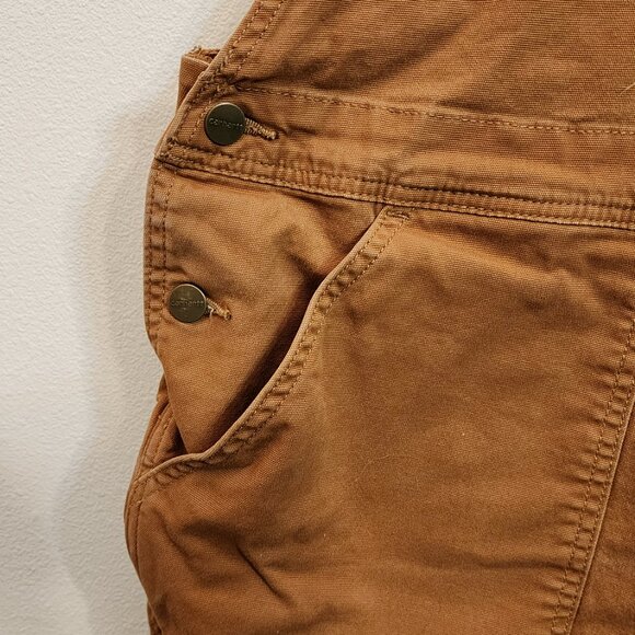 Carhartt Rugged Flex Relaxed Fit Canvas Brown Overall Shortall 2XL Hard Work - Picture 8 of 15